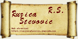Ružica Stevović vizit kartica